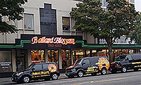 Ballard blossom - We offer daily delivery to Seattle which includes Blue Ridge, Ballard, Magnolia, Queen Anne, Capital Hill, West Seattle and Downtown among many others. We also deliver to our Eastside neighbors of Kirkland, Bellevue, Medina, Beaux Arts Village, Clyde Hill and Mercer Island. Mon - Fri, 9am - 4pm. Saturday, 10am-3pm. Sunday, Closed. 